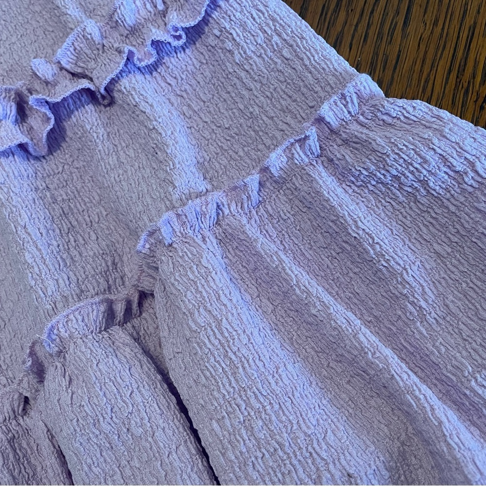 Cato Lavender Ruffle Midi Skirt - Picture 2 of 4